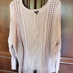 Express Medium Pink Knit Blouse